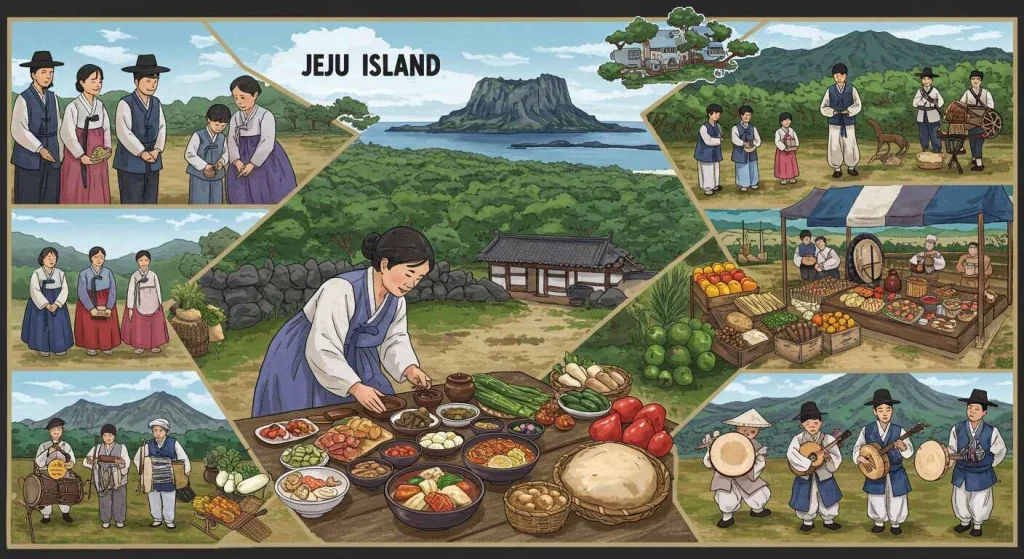 Respectful cultural etiquette and traditional customs in Jeju Island, including local manners and important practices for travelers