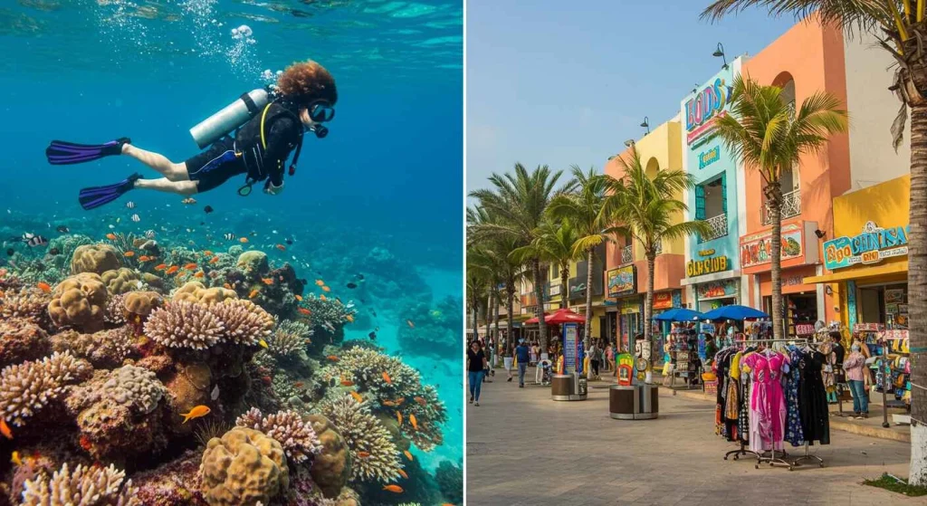 Tropical beach in Cancun, Mexico, perfect for a spring break getaway with turquoise waters and golden sand