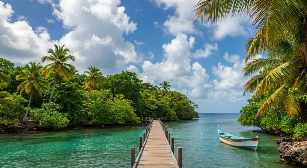 Gorgeous beach in Puerto Rico, one of the cheapest Caribbean islands, with golden sands and crystal-clear waters for an affordable vacation