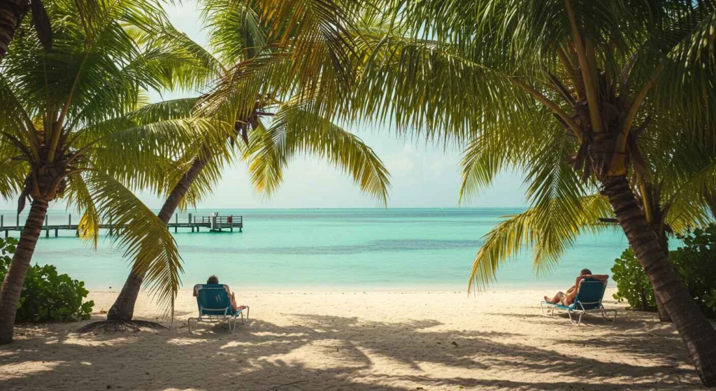 Couple enjoying a romantic escape in the Florida Keys, surrounded by crystal-clear waters, sandy beaches, and breathtaking sunsets—perfect for a relaxing couples retreat