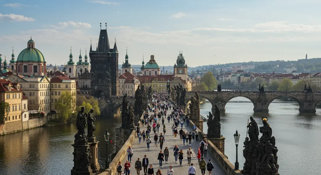 The medieval charm of Prague, Czech Republic, featuring Prague Castle and the Old Town Square