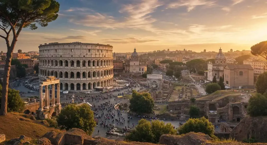 The Colosseum in Rome, Italy, a must-visit historical landmark for travelers exploring Europe’s ancient wonders.