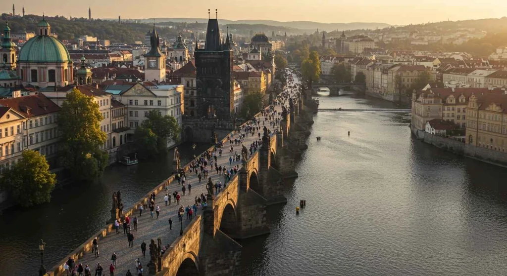 Stunning medieval architecture and scenic views in Prague, Czech Republic – one of the cheapest European countries to fly to from the USA in 2025