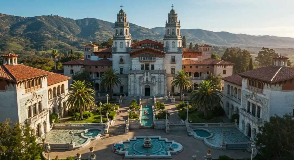 Hearst Castle near San Luis Obispo, a stunning historic estate with grand architecture and scenic views