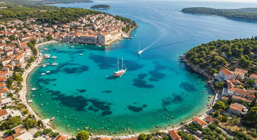 Scenic view of Hvar island, Croatia - beaches, historic fortress, and vibrant landscapes