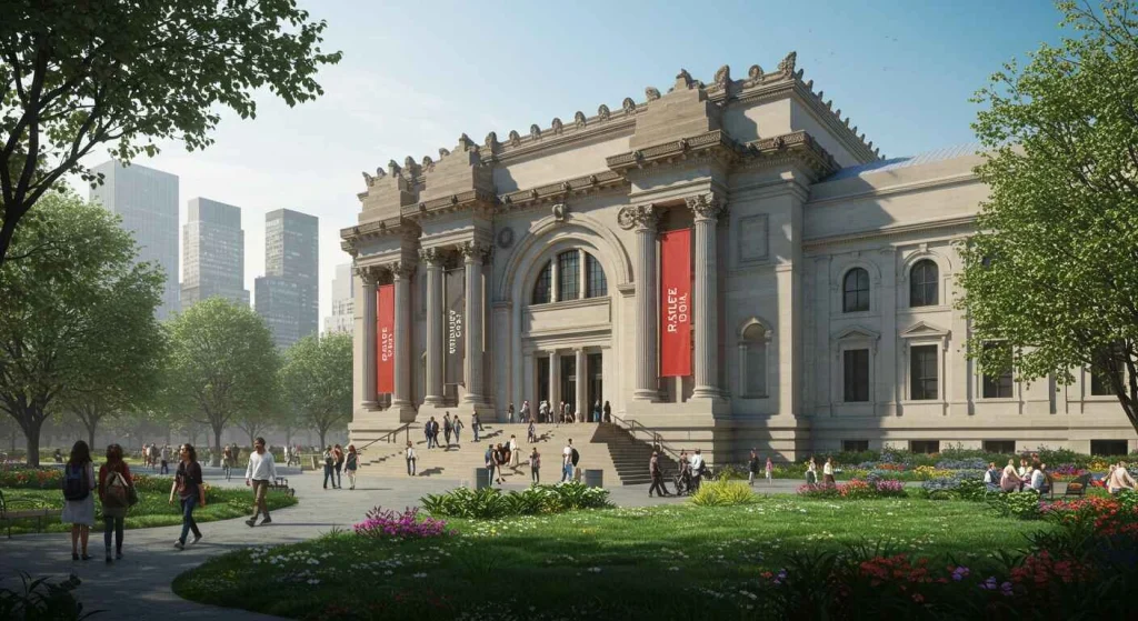 Exterior view of The Metropolitan Museum of Art in NYC