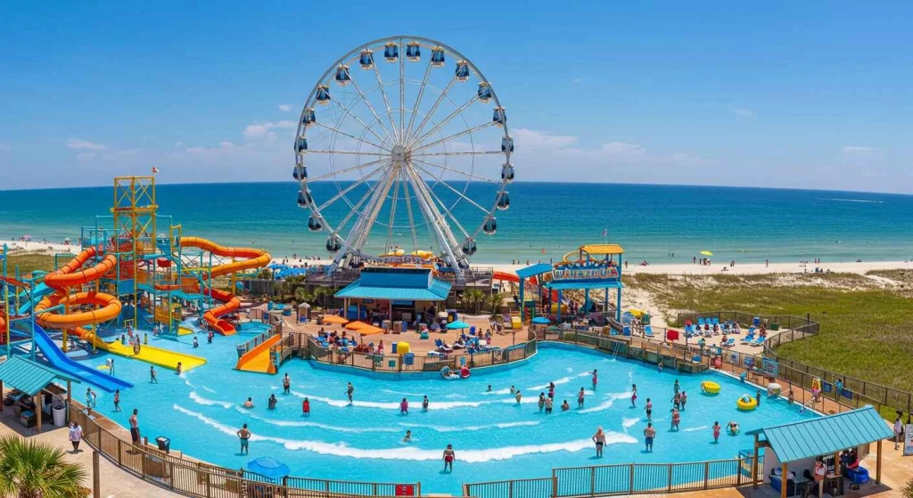 Best Things to Do in Orange Beach—experience thrilling water slides, wave pools, and family fun at Waterville USA